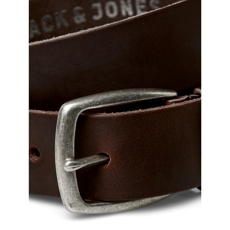 JACK & JONES LEATHERBELT - BROWN STONE