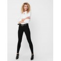 JDY Lara high waist skinny buks - Black