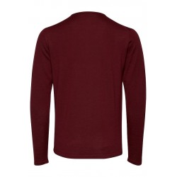 CASUAL FRIDAY MERINO CREW NECK - WINE