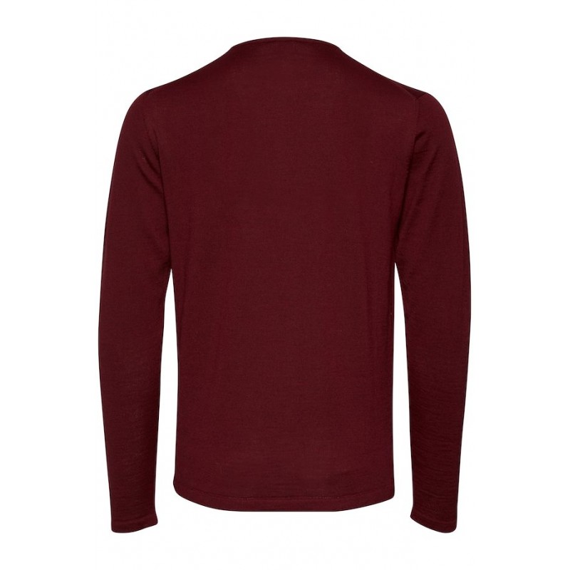 CASUAL FRIDAY MERINO CREW NECK - WINE