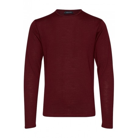 CASUAL FRIDAY MERINO CREW NECK - WINE