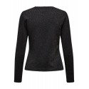ONLY FANCY L/S Med Guld GLITTER TOP - BLACK/MULCH