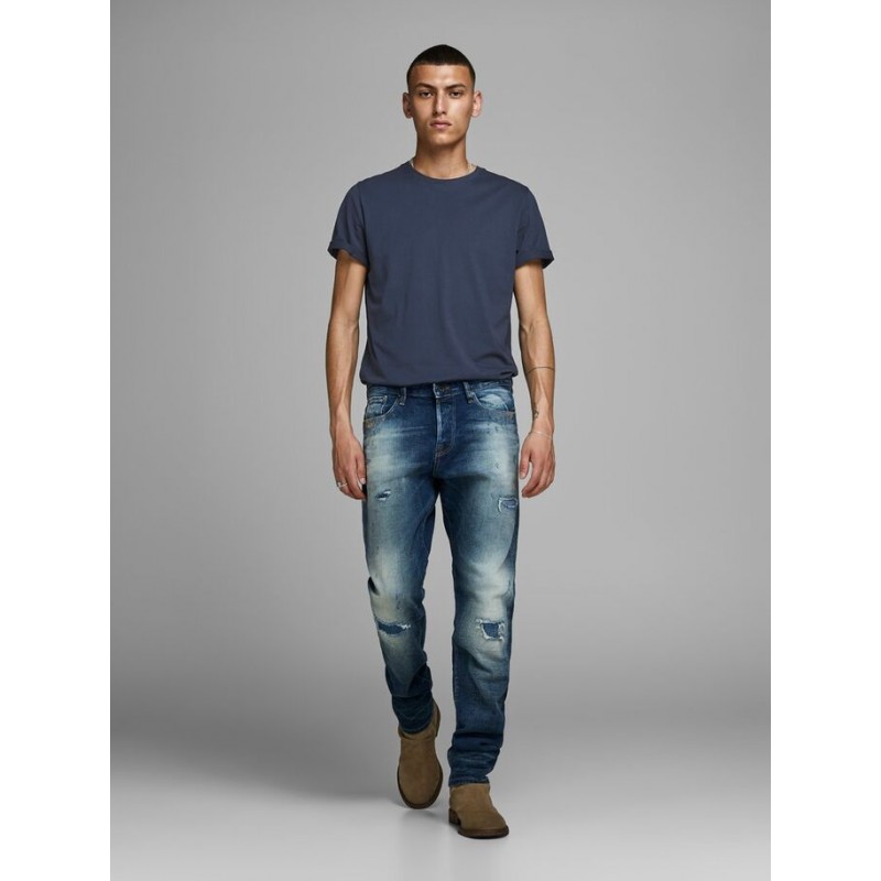 JACK & JONES Organic Basic Slim Fit T-shirt - Navy