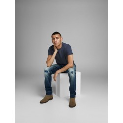 JACK & JONES Organic Basic Slim Fit T-shirt - Navy