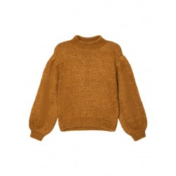 NAME IT KIDS Nnit Ls Strikbluse M. Ballonærmer - Monks Robe