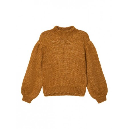 NAME IT KIDS Nnit Ls Strikbluse M. Ballonærmer - Monks Robe