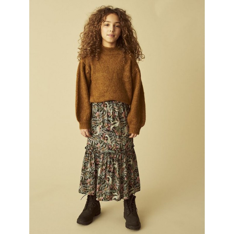 NAME IT KIDS Nnit Ls Strikbluse M. Ballonærmer - Monks Robe