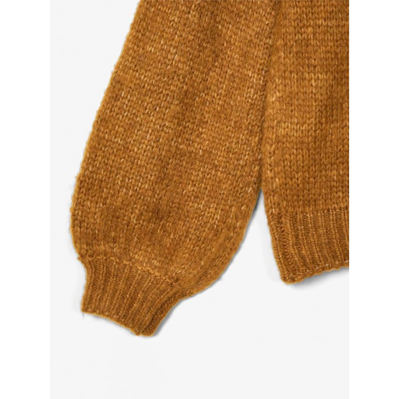 NAME IT KIDS Nnit Ls Strikbluse M. Ballonærmer - Monks Robe