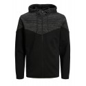 JACK & JONES Plus Sweatshirt M. Zip - Sort