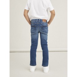 NAME IT Kids Theo Sweat Denim Buks - Dark Blue Denim