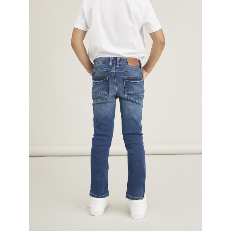 NAME IT Kids Theo Sweat Denim Buks - Dark Blue Denim