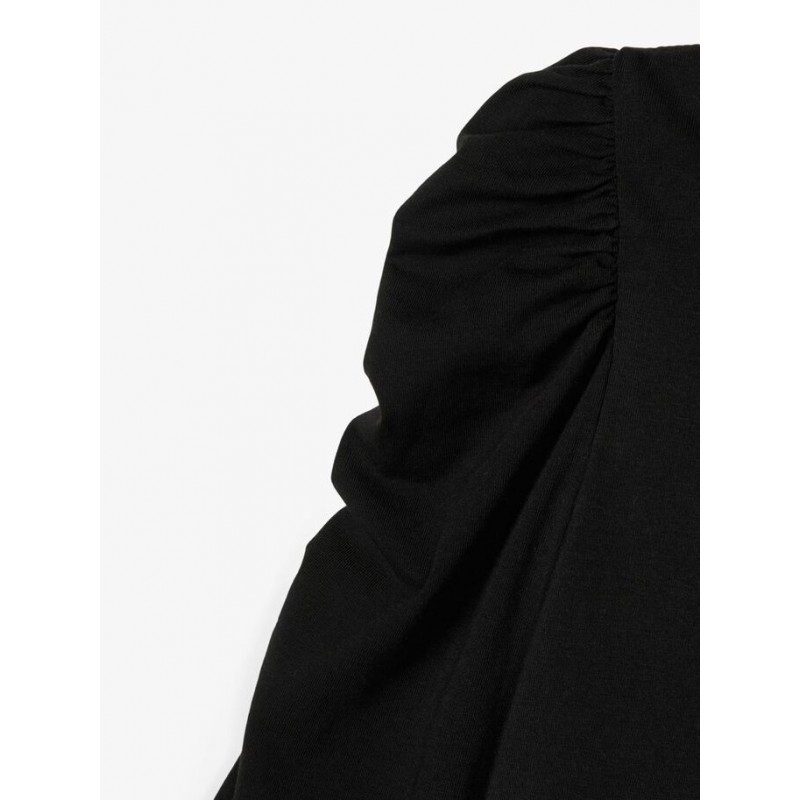 LMTD SANNAH L/S TURTLENECK TOP M. PUFF SLEEVES - BLACK