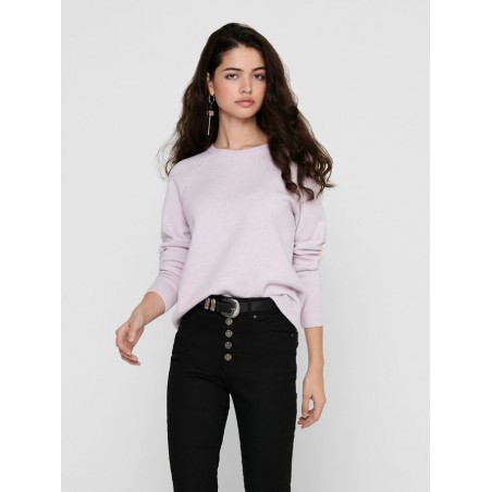 ONLY Lesly Kings L/S Strik Pullover - Orchid Petal