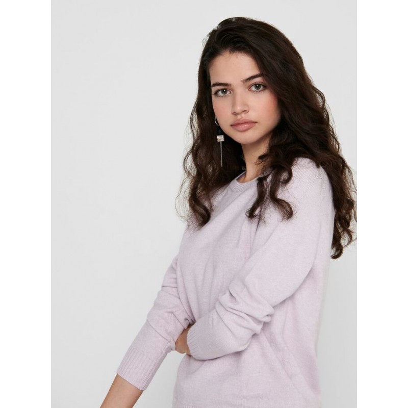 ONLY Lesly Kings L/S Strik Pullover - Orchid Petal