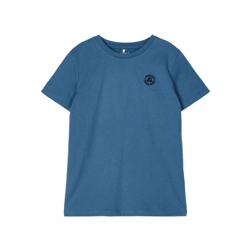 NAME IT Kids Tano kortærmet bomulds t-shirt - Real Teal