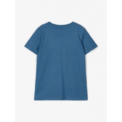 NAME IT Kids Tano kortærmet bomulds t-shirt - Real Teal