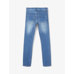 NAME IT KIDS THEO TAGS PANTS - Medium Blue Denim