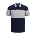 JACK & JONES PLUS S/S POLO - NAVY BLAZER