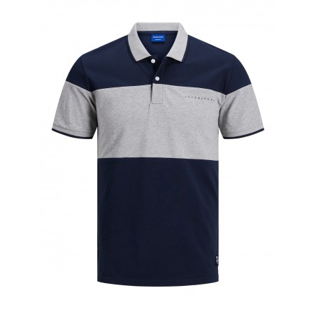 JACK & JONES PLUS S/S POLO - NAVY BLAZER