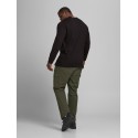 JACK & JONES PLUS BOND L/S GRANDDAD PS- BLACK