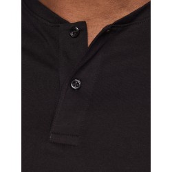 JACK & JONES PLUS BOND L/S GRANDDAD PS- BLACK