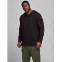 JACK & JONES PLUS BOND L/S GRANDDAD PS- BLACK