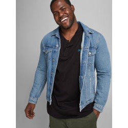 JACK & JONES PLUS BOND L/S GRANDDAD PS- BLACK