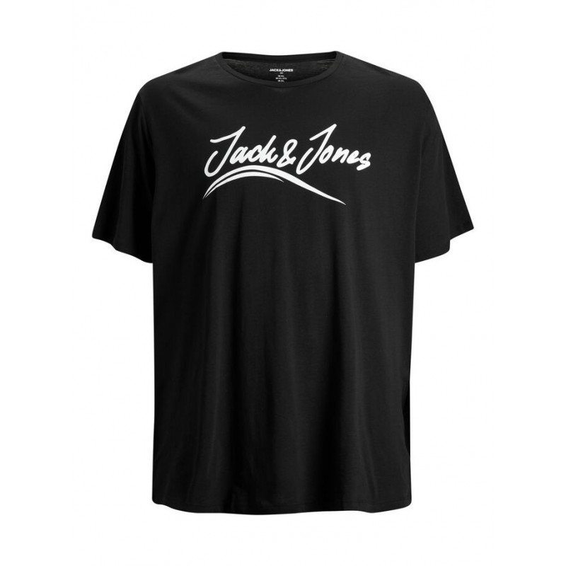 JACK & JONES PLUS LOGO S/S T-SHIRT 2-PACK - Sort + Navy