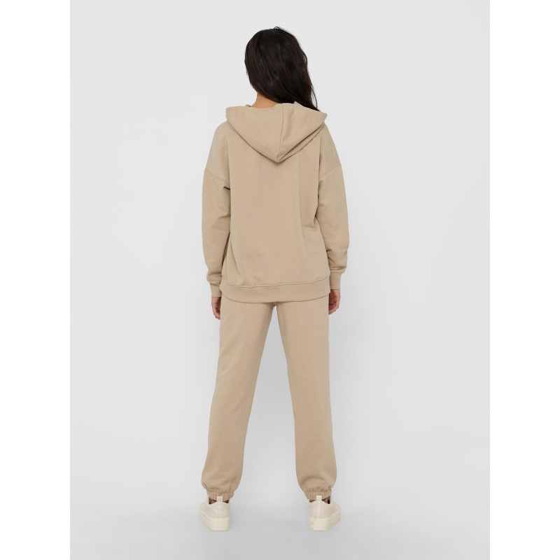 ONLY FEEL LIFE L/S SWEATHOOD - HUMUS