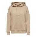 ONLY FEEL LIFE L/S SWEATHOOD - HUMUS