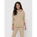 ONLY FEEL LIFE L/S SWEATHOOD - HUMUS