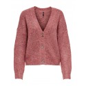 ONLY ZOEY L/S CARDIGAN - RED OCHRE