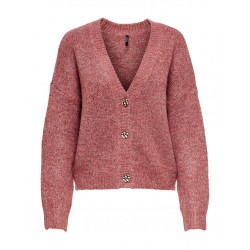 ONLY ZOEY L/S CARDIGAN - RED OCHRE