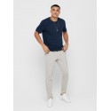 Only & Sons Mark Performance Chino Bukser - CHINCHILLA