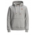 JACK & JONES PLUS Tons Hoodie - Light Grey Melange