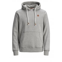 JACK & JONES PLUS Tons Hoodie - Light Grey Melange