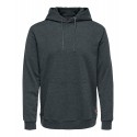 ONLY & SONS WINSTON SWEAT HOODIE - BLACK MEL.