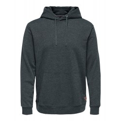 ONLY & SONS WINSTON SWEAT HOODIE - BLACK MEL.