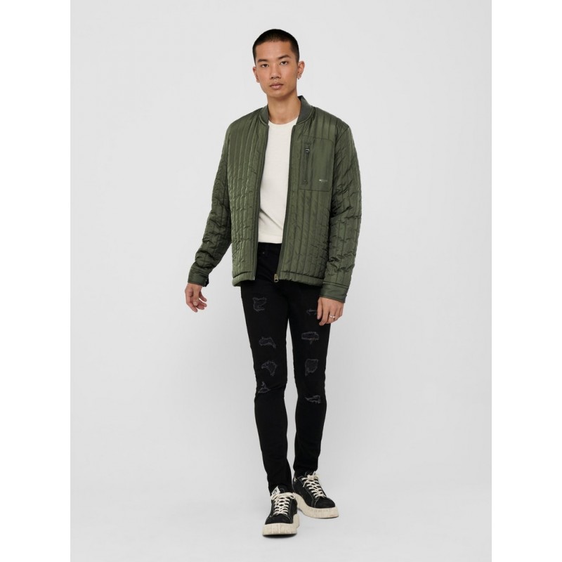 ONLY & SONS VINCENT LIFE QUILTED Jakke - Olive Night