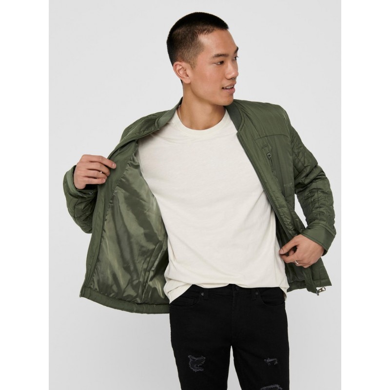 ONLY & SONS VINCENT LIFE QUILTED Jakke - Olive Night