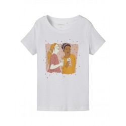 Name It Mini Brigitta S/S Top - Bright White