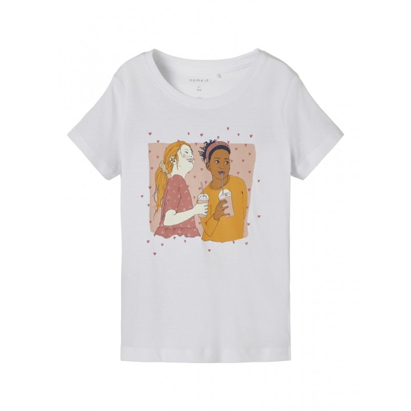 Name It Mini Brigitta S/S Top - Bright White