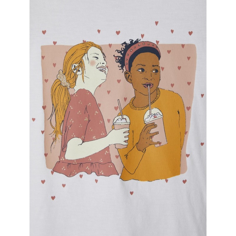 Name It Mini Brigitta S/S Top - Bright White