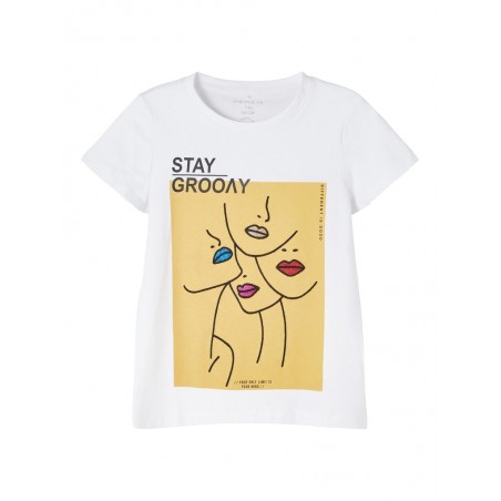 NAME IT Kids Banin kortærmet T-shirt - Bright White