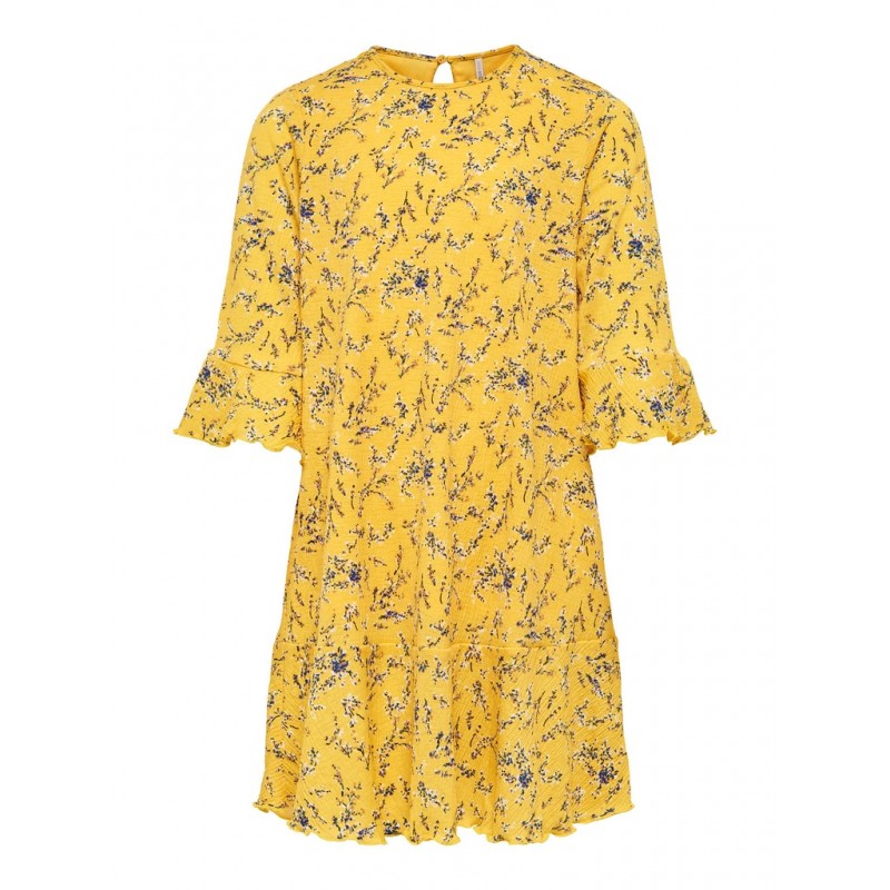 KIDS ONLY Pella 3/4 Frill Kjole - Spicy Mustard