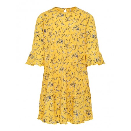 KIDS ONLY Pella 3/4 Frill Kjole - Spicy Mustard