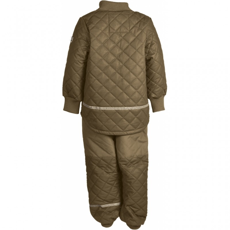 MIKK-LINE Fleece Termosæt 2 delt - Covert Green