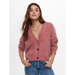 ONLY ZOEY L/S CARDIGAN - RED OCHRE