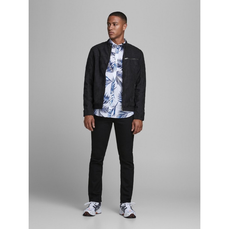 KØB JACK & JONES ROCKY BIKER JAKKE | Online Thebestbuy.dk | Jet Black