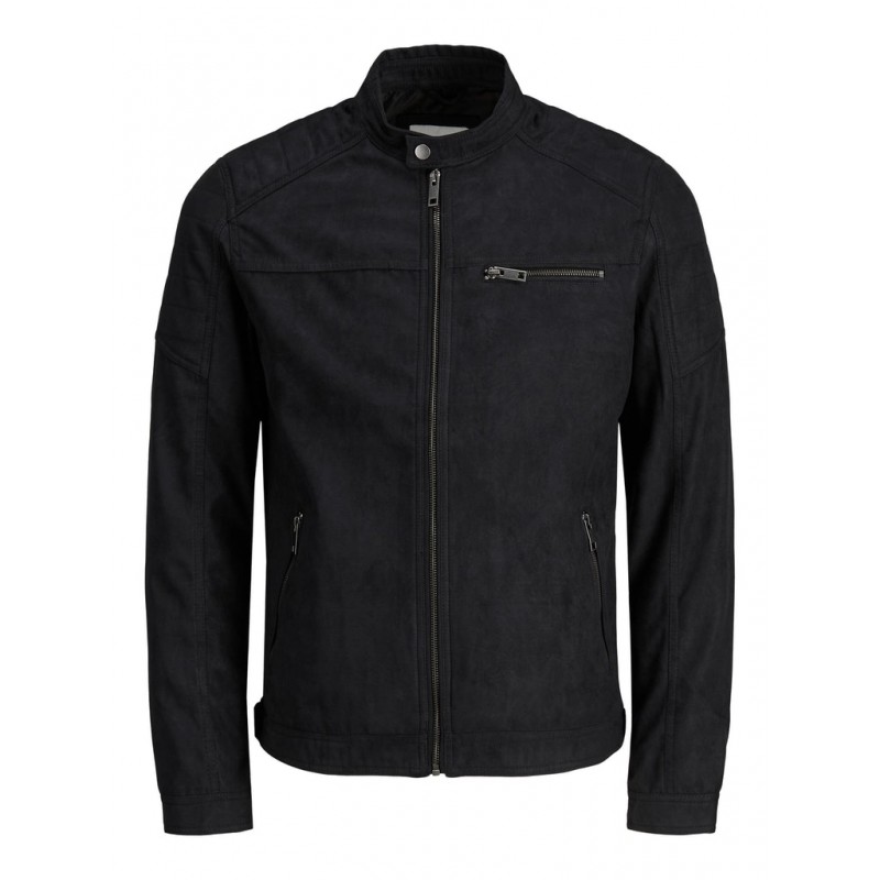 KØB JACK & JONES ROCKY BIKER JAKKE | Online Thebestbuy.dk | Jet Black